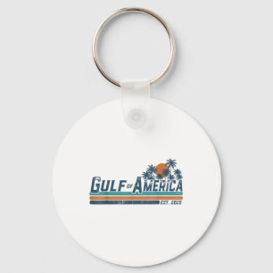 Retro Gulf Of Usa America Est 2025 American Flag G Key Ring