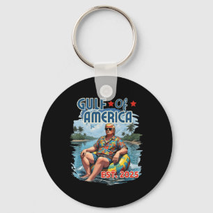 Retro Gulf Of Usa America Est 2025 American Flag G Key Ring