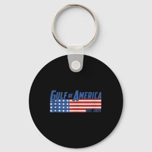 Retro Gulf Of Usa America Est 2025 American Flag G Key Ring
