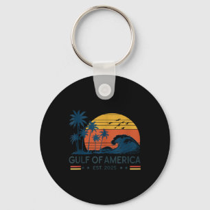 Retro Gulf Of Usa America Est 2025 American Flag G Key Ring