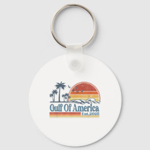 Retro Gulf Of Usa America Est 2025 American Flag G Key Ring