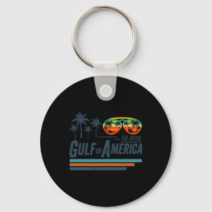 Retro Gulf Of Usa America Est 2025 American Flag G Key Ring