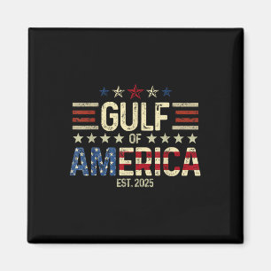 Retro Gulf Of Usa America Est 2025 American Flag G Magnet