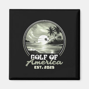 Retro Gulf Of Usa America Est 2025 American Flag G Magnet