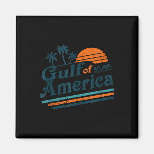 Retro Gulf Of Usa America Est 2025 American Flag G Magnet