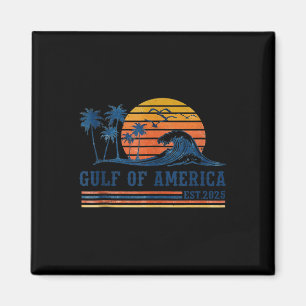 Retro Gulf Of Usa America Est 2025 American Flag G Magnet