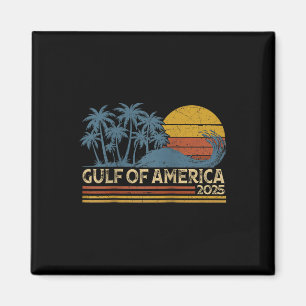 Retro Gulf Of Usa America Est 2025 American Flag G Magnet