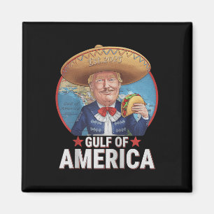 Retro Gulf Of Usa America Est 2025 American Flag G Magnet