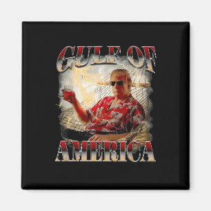 Retro Gulf Of Usa America Est 2025 American Flag G Magnet
