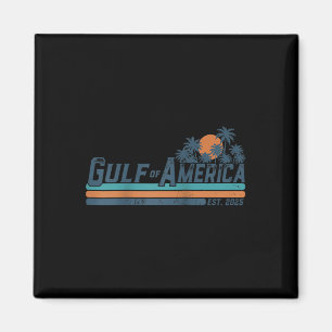 Retro Gulf Of Usa America Est 2025 American Flag G Magnet