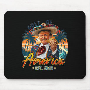 Retro Gulf Of Usa America Est 2025 American Flag G Mouse Pad