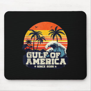 Retro Gulf Of Usa America Est 2025 American Flag G Mouse Pad