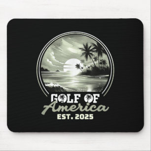 Retro Gulf Of Usa America Est 2025 American Flag G Mouse Pad