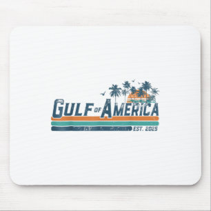 Retro Gulf Of Usa America Est 2025 American Flag G Mouse Pad