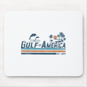 Retro Gulf Of Usa America Est 2025 American Flag G Mouse Pad
