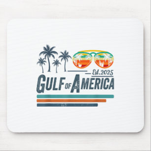 Retro Gulf Of Usa America Est 2025 American Flag G Mouse Pad