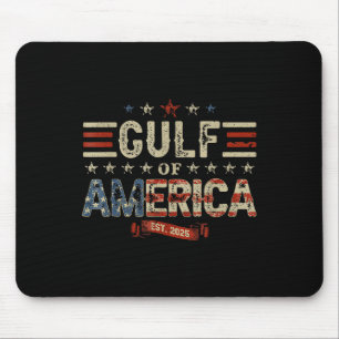 Retro Gulf Of Usa America Est 2025 American Flag G Mouse Pad