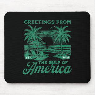 Retro Gulf Of Usa America Est 2025 American Flag G Mouse Pad