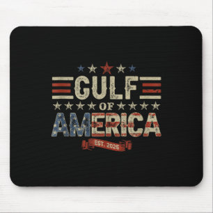 Retro Gulf Of Usa America Est 2025 American Flag G Mouse Pad