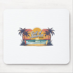 Retro Gulf Of Usa America Est 2025 American Flag G Mouse Pad