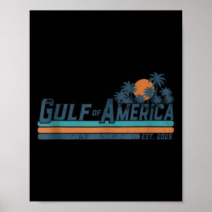 Retro Gulf Of Usa America Est 2025 American Flag G Poster