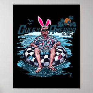 Retro Gulf Of Usa America Est 2025 American Flag G Poster