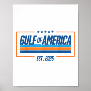 Retro Gulf Of Usa America Est 2025 American Flag G Poster
