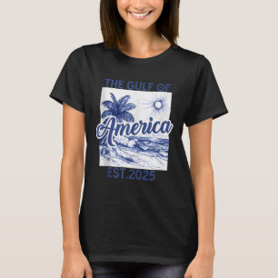 Retro Gulf Of Usa America Est 2025 American Flag G T-Shirt