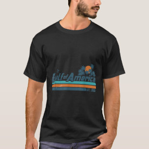 Retro Gulf Of Usa America Est 2025 American Flag G T-Shirt