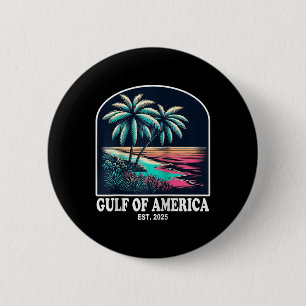 Retro Gulf Of Usa America Est 2025 American Flag J 6 Cm Round Badge