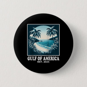 Retro Gulf Of Usa America Est 2025 American Flag J 6 Cm Round Badge