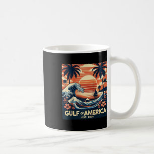 Retro Gulf Of Usa America Est 2025 American Flag J Coffee Mug