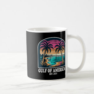 Retro Gulf Of Usa America Est 2025 American Flag J Coffee Mug