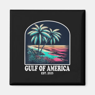 Retro Gulf Of Usa America Est 2025 American Flag J Magnet