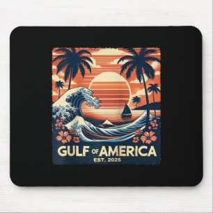 Retro Gulf Of Usa America Est 2025 American Flag J Mouse Pad