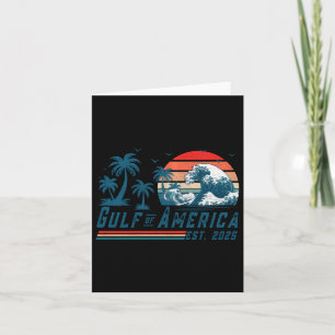 Retro Gulf Of Usa America Est 2025 American Flag L Card