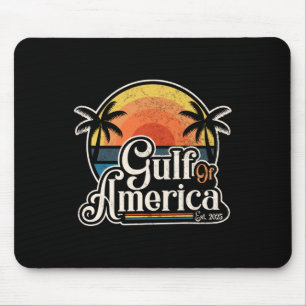 Retro Gulf Of Usa America Est 2025 American Flag L Mouse Pad