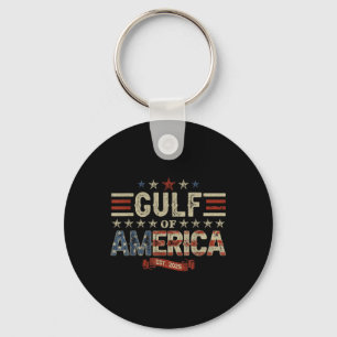 Retro Gulf Of Usa America Est 2025 American Flag M Key Ring