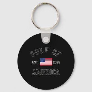 Retro Gulf Of Usa America Est 2025 American Flag M Key Ring
