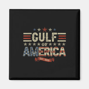 Retro Gulf Of Usa America Est 2025 American Flag M Magnet