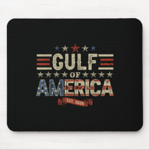 Retro Gulf Of Usa America Est 2025 American Flag M Mouse Pad