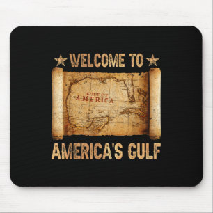 Retro Gulf Of Usa America Est 2025 American Flag M Mouse Pad