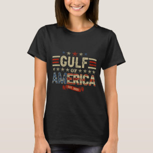 Retro Gulf Of Usa America Est 2025 American Flag M T-Shirt