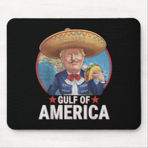 Retro Gulf Of Usa America Est 2025 American Flag Mouse Pad