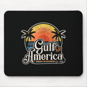 Retro Gulf Of Usa America Est 2025 American Flag T Mouse Pad