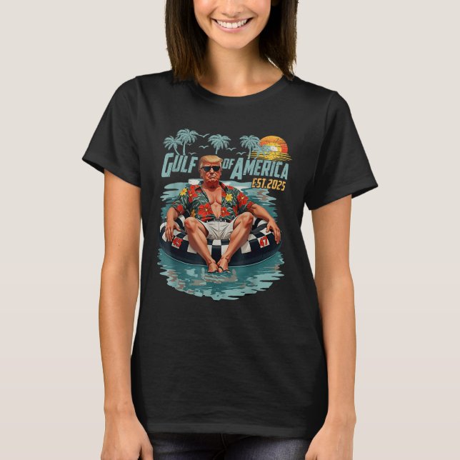 Retro Gulf Of Usa America Est 2025 American Gulf U T-Shirt (Front)