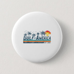 Retro Gulf Of Usa America Est 2025 Gulf Mexico For 6 Cm Round Badge