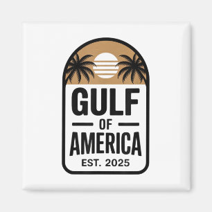 Retro Gulf Of Usa America Est 2025 Gulf Mexico  Magnet