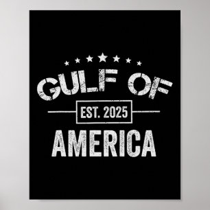 Retro Gulf Of Usa America Est 2025 Gulf Mexico Poster