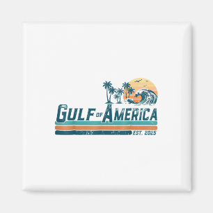 Retro Gulf Of Usa America Est 2025  Magnet